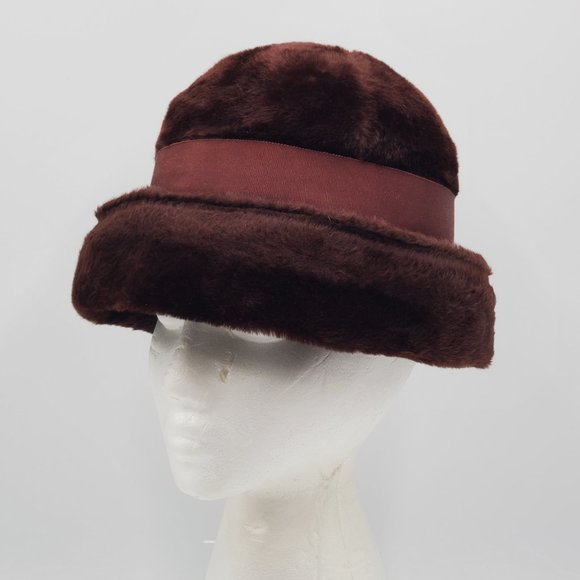 Amy New York Faux Fur & Wool Cloche main image 8